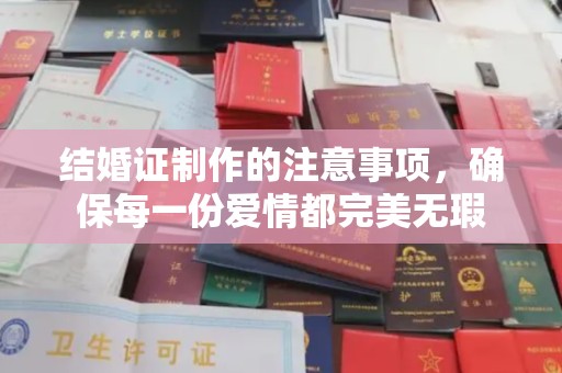 封开结婚证制作的注意事项，确保每一份爱情都完美无瑕